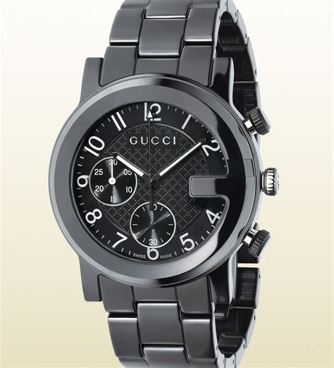 gucci watch black face|Gucci G.